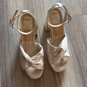 Dolce Vita Cream Satin Knot Sandals